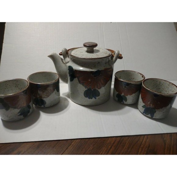 OMC Dining Vintage Stoneware Omc Japan Pottery Tea Set Teapot